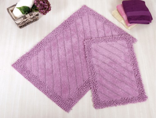 Набор ковриков для ванной Irya Doly purple сиреневый 60x90 см + 40x60 см