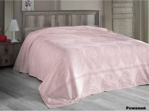 Простынь хлопковая махровая Arya Misley розовая 160x220 см
