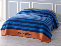 Плед Marie Claire темно - синяя полоска 200x220 см