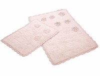 Набор ковриков для ванной Irya Blossoms pembe розовый 60x90 см + 40x60 см