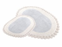 Набор ковриков для ванной Irya  Despina gri серый 60x90 см + 40x60 см