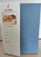 Простынь Le Vele Dark Blue 180-200x200+25 см трикотажная