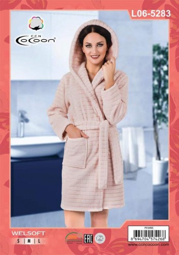 Халат микро (welsoft) Cocoon 06-5283 pembe