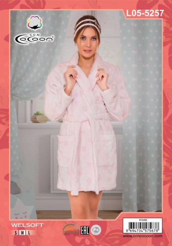 Халат микро (welsoft) Cocoon 05-5257 pembe