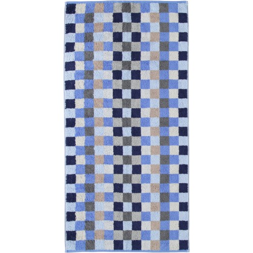Полотенце Cawoe Textil Unique Karo 942-11 saphir 50x100 см