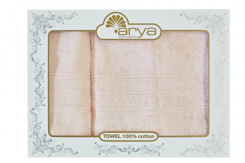 Набор полотенец Arya Alice персиковый 50х90 см и 70х140 см