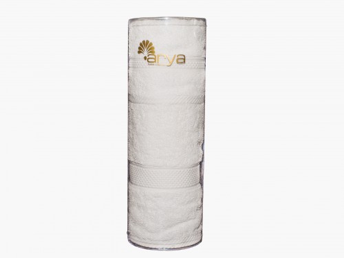Набор полотенец Arya в тубе Miranda Soft белый 30х50 см и 50х90 см