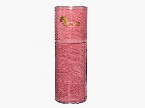 Набор полотенец Arya в тубе Arno розовый 30х50 см и 50х90 см