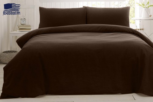 Простынь Boston textile Sateen Dark Chocolate 143х215 см