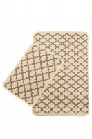 Набор ковриков IzziHome Solo Krem Pembe Geometri 40x60 см + 60x90 см