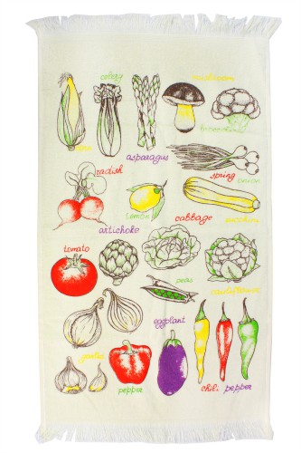Кухонное полотенце IzziHome Овощи цветное 40х60 см