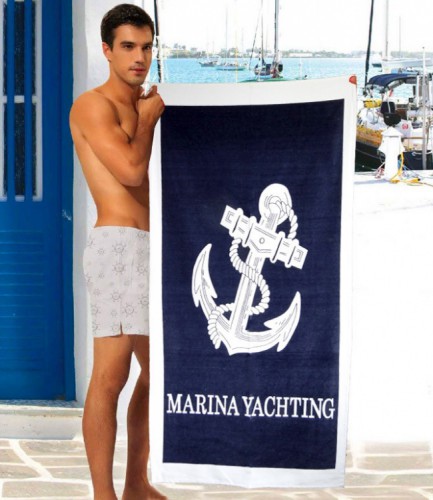 Пляжное полотенце Vende Yachting велюр 75x150 см