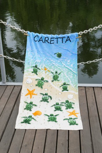 Полотенце Lotus пляжное Caretta велюр 75x150 см