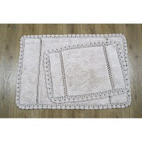 Набор ковриков для ванной Irya Lorinda bej бежевый 60x90 см + 40x60 см