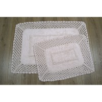 Набор ковриков для ванной Irya Lizz pembe розовый 80x120 см + 45x65 см