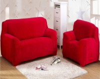 Чехол на трехместный диван замша HomyTex Красный