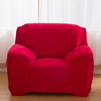 Чехол на кресло HomyTex замшевый Красный