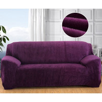 Чехол на 4-х местный диван замша HomyTex Фиолетовый