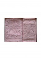 Набор полотенец Arya Sabino розовый 50х90 см и 70х140 см