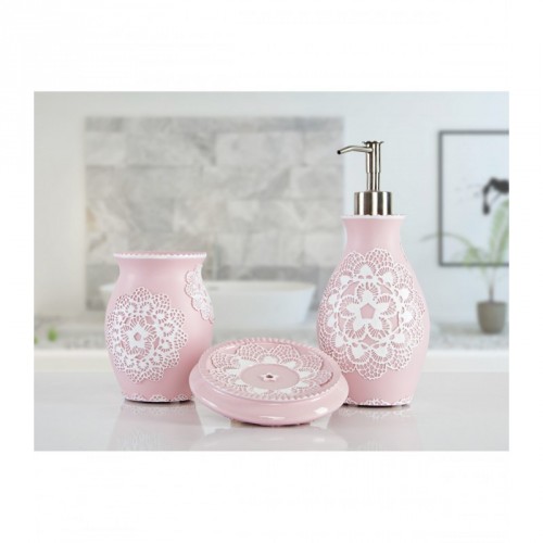 Комплект в ванную Irya Doreen pink розовый (3 предмета)