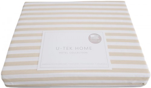 Простынь Utek Hotel Collection  Cotton Stripe Orange 30 90x190 см