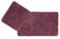 Набор ковриков Arya Hasir темно бордовый 60х100 см