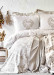 Набор постельное белье с покрывалом + плед Karaca Home Quatre royal gold 2020-1 золотой евро
