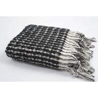 Полотенце махровое Barine Curly Bath Towel ecru-black кремово-черный 45x95 см