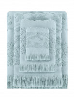 Полотенце махровое с бахромой Arya Isabel soft мятное 100х150 см