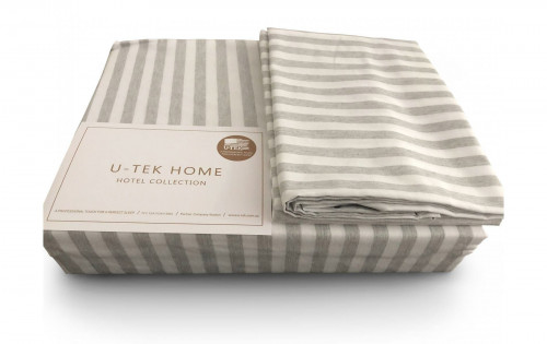 Utek Hotel Collection  Cotton Stripe Grey 30 полуторный 145x210 см