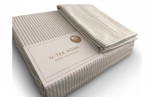Utek Hotel Collection  Cotton Stripe Grey 10 полуторный