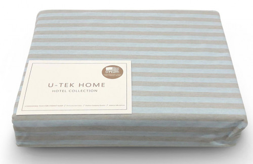 Utek Hotel Collection Cotton Stripe Blue-Grey 30 двуспальный