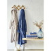 Набор семейный халаты с полотенцами Karaca Home Infinity vizon-lacivert 2020-1 синий-кофейный