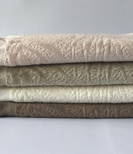 Набор махровых полотенец Sikel Cotton велюр Amazon V01 50х90 см 4 шт.