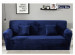 Чехол на двухместный диван HomyTex бархатный плюш Синий