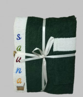 Мужской набор для сауны махровый TM Gursan (темно-зеленый)