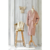 Набор семейный халаты с полотенцами Karaca Home Valeria Rose-Gold 2020-2 розовый-золотой