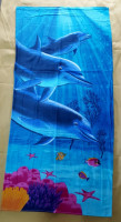 Полотенце пляжное 75x150 см с дельфинами