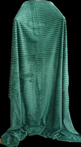 Плед из микрофибры Koloco 160x210 см полоска зеленый