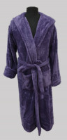 Халат махровый женский длинный c капюшоном Welsoft (TM Zeron) фиолетовый