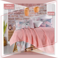 Комплект постельного белья с вафельным покрывалом 220x240 см Pike Set (ТМ Begenal) Ethnik Gitana