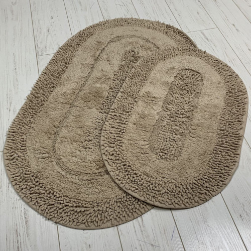 Набор овальных ковриков для ванной Zerya, модель 6622 (50х60 см + 60х100 см)