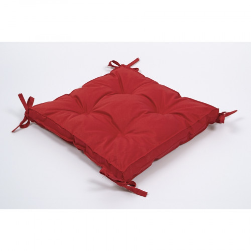 Подушка на стул Lotus Optima с завязками красная 40x40x5 см