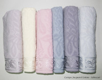 Набор махровых полотенец Cestepe Cotton Jacquard Sehrazat из 6 штук 50х90 см
