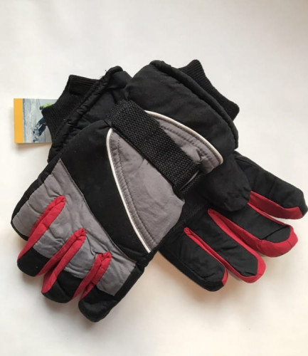Перчатки лыжные теплые водонепроницаемые Jianlei L серо-черные