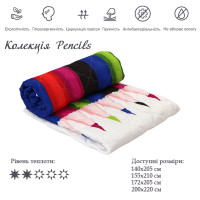 Одеяло Руно силиконовое одеяло Pencils облегченное 140x205 см