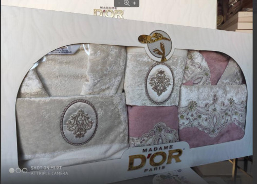 Семейный набор халатов и полотенец Madame D'or из 6 предметов, модель 6